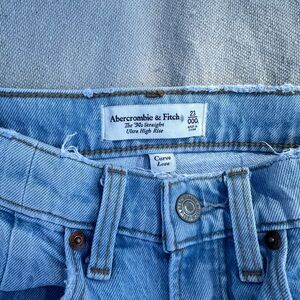 Straight leg ultra high jeans